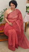 Dark pink tepchi kota saree
