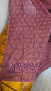 Dark mauve tepchi kota saree - V1099