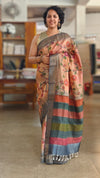Kalamkari tussar silk saree - ND3808