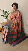 Kalamkari tussar silk saree - ND3808