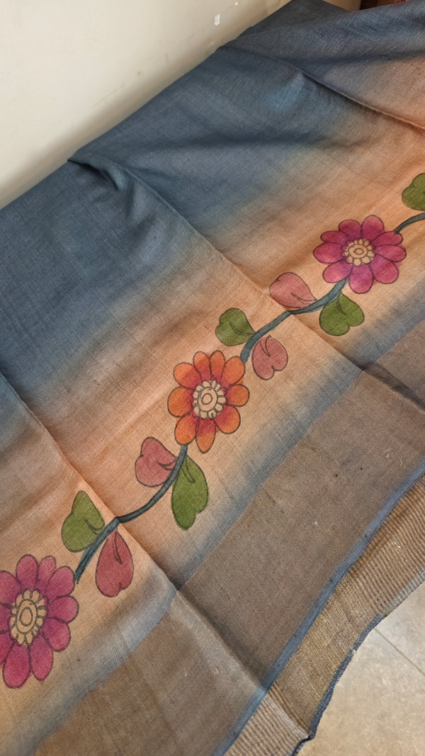 Kalamkari tussar silk saree - ND3808