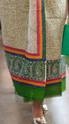 Printed slub cotton suit