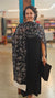 Black georgette embroidered suit