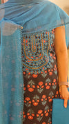 Black and Blue ajrakh printed suit