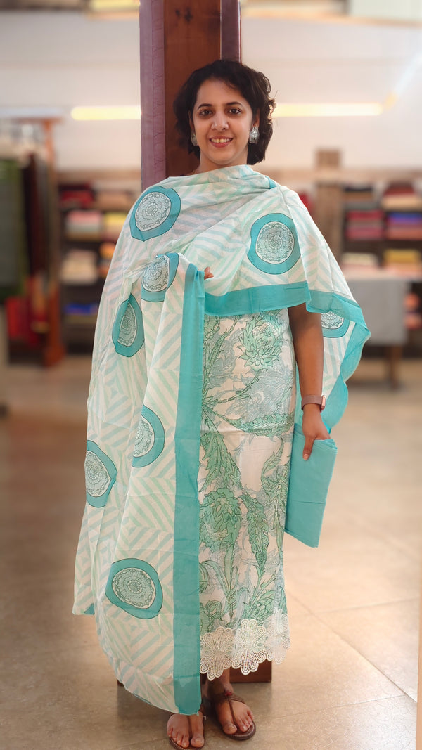 Printed cotton suti