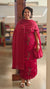 Dark red satin salwar suit