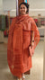 Rust orange Linen salwar suit