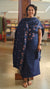 Blue cross stitch embroidered suit