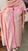 Dusty peach satin suit