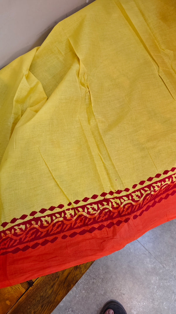 Red and yellow super net kota saree