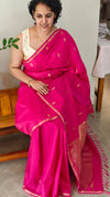 Magenta kanchipuram art silk saree