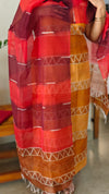 mustard and brown Organza salwar suit