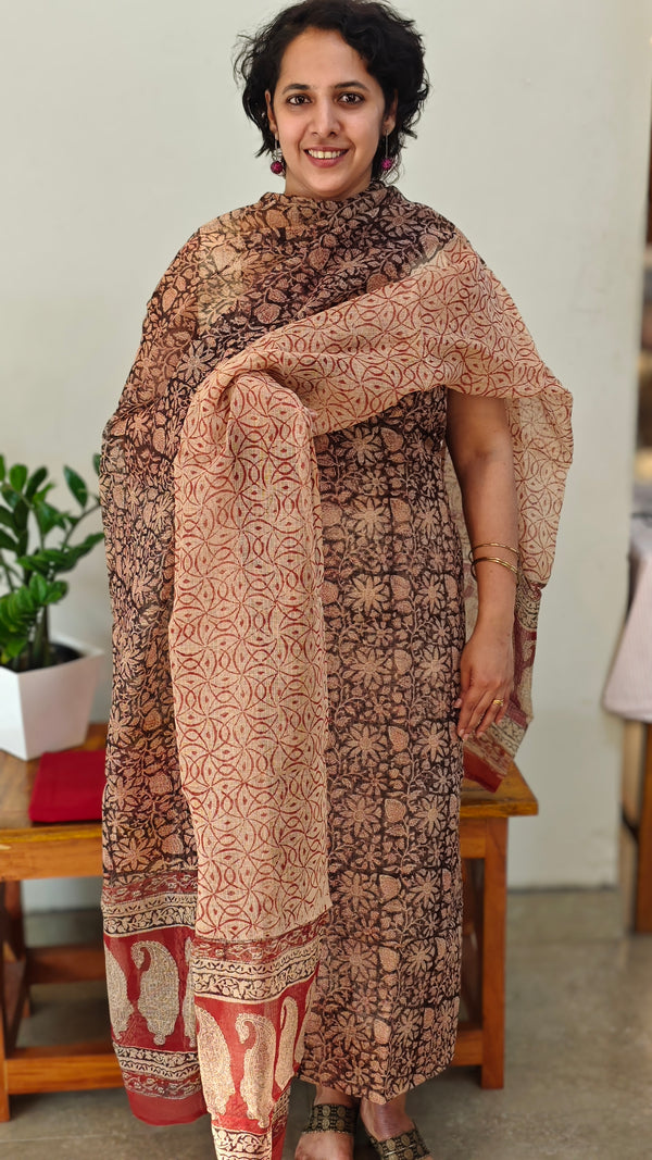 Printed kota doria salwar suit - GD331