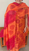 Orange and pink super net kota suit