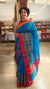 Azure blue chanderi silk saree
