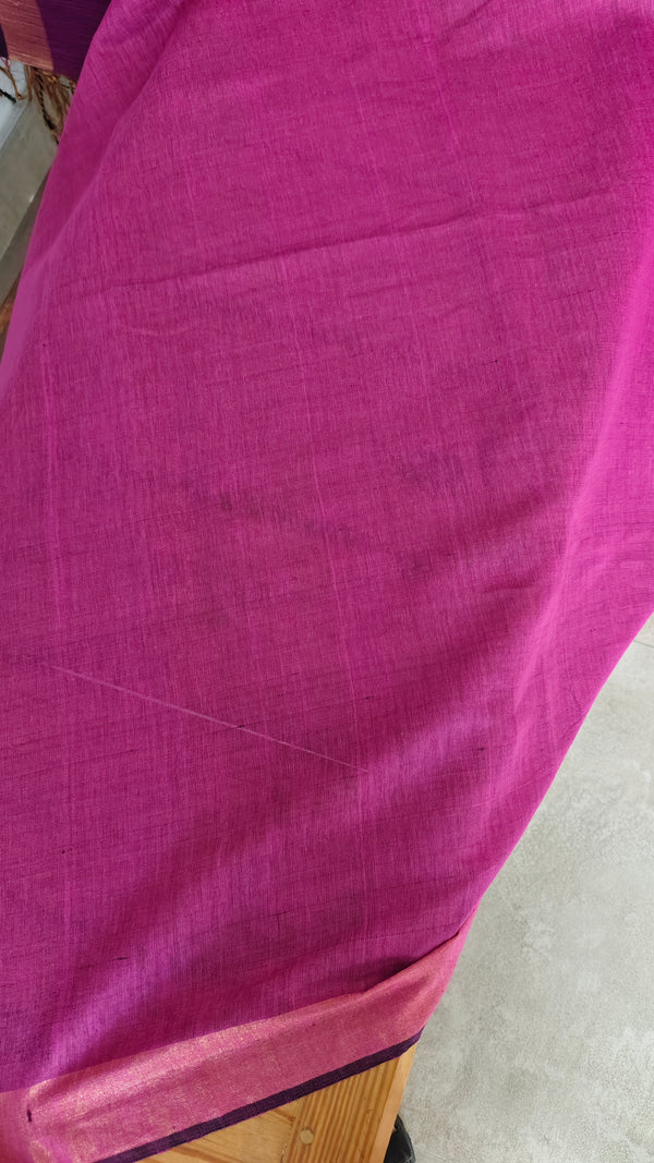 Green raw silk saree