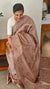 Beige embroidered tussar silk saree - RE398