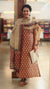 Brick red beige chanderi salwar suit