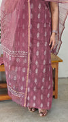 Dark pink kota doria salwar suit
