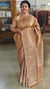 Chocolate brown tussar silk saree -AD433