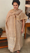 Beige chanderi salwar suit