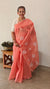Peach net kota saree