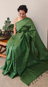Green shade tussar silk saree -PT98