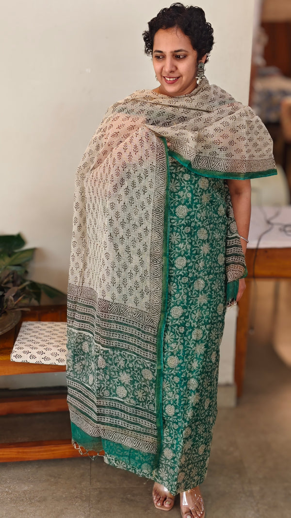 Green kota doria salwar suit