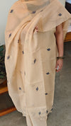 Beige silky kota salwar suit
