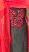 Black and red check kota suit