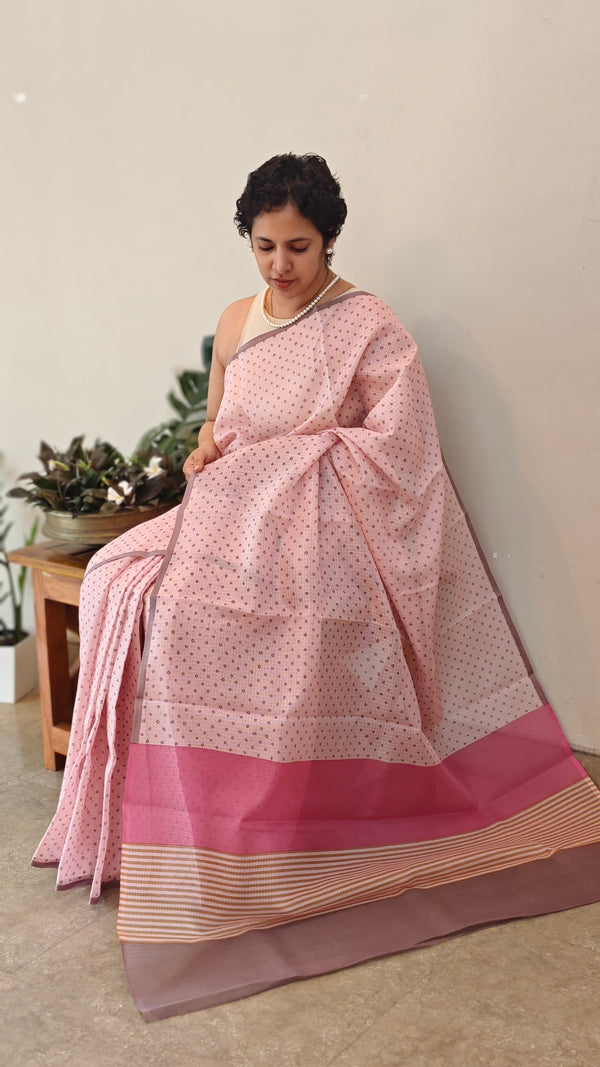 Light pink silky kota saree -MP99