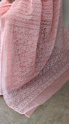 Blush pink organza saree - 5912