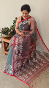 Shaded semi muslin saree