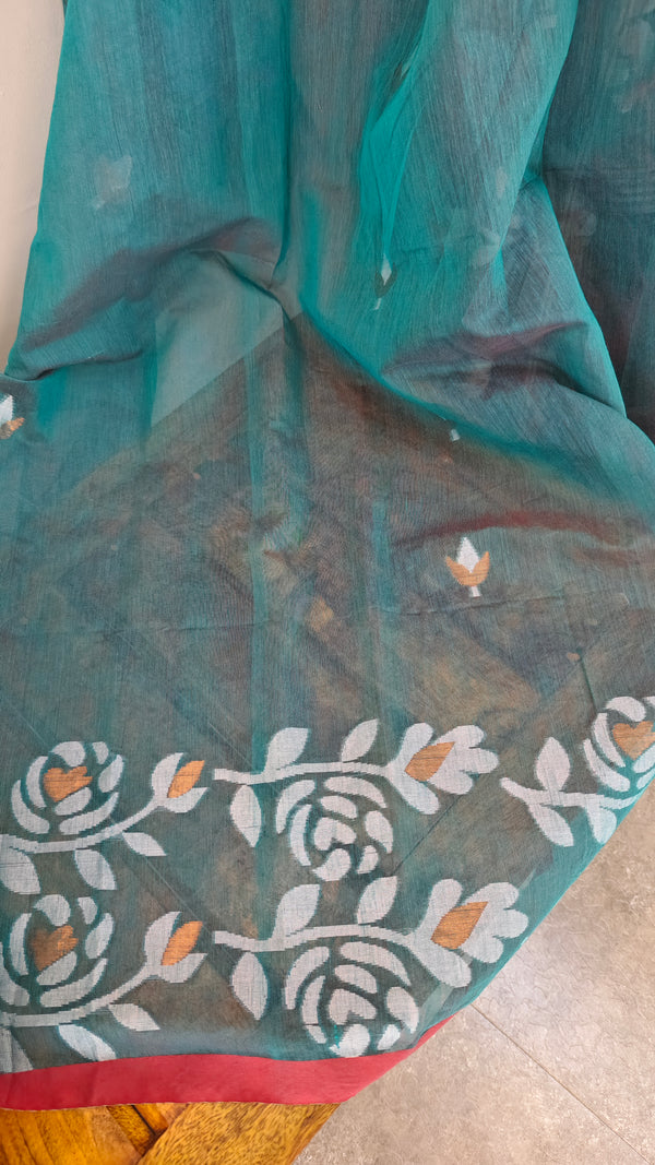 Shaded semi muslin saree