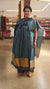 Bluish grey tussar silk suit with zari patta - EN08