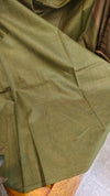 Olive green tussar silk saree - 71DG