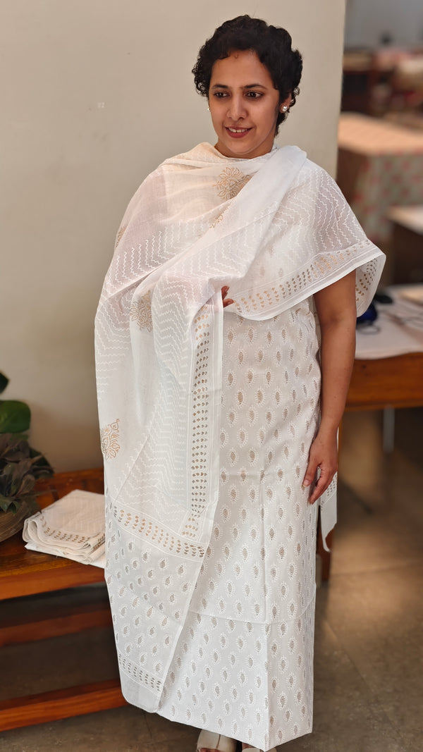 White cotton salwar suit