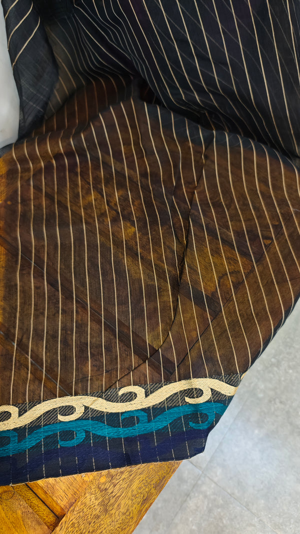 Purple muslin jamdani saree