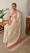 Light beige super net kota saree