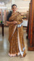Deep mustard linen cotton saree