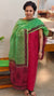 Maroon and green suit