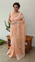 Peach shade silky kota saree with cutwork - NNF2