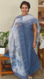RH64 - Blue applique embroidered linen cotton suit