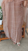Nude brown organza suit