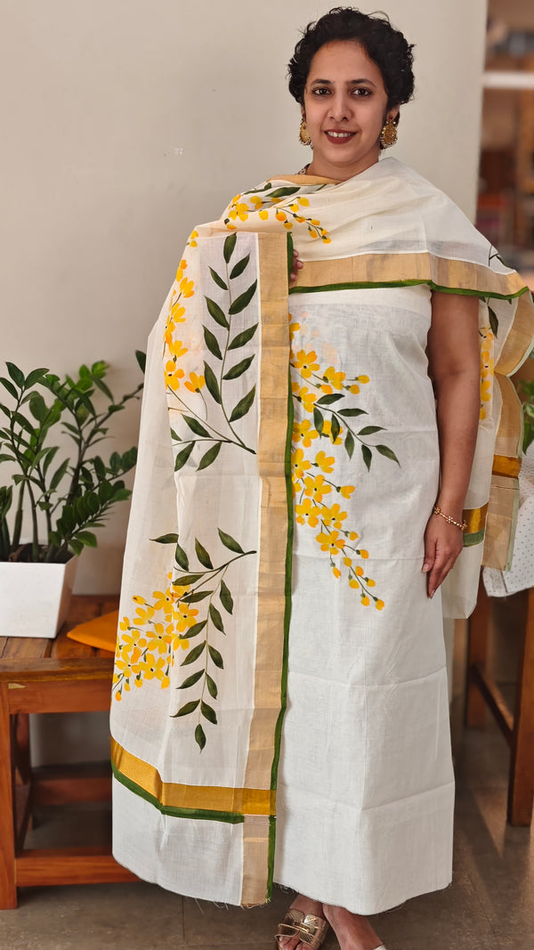 Hand painted kerala salwar suit