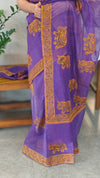 Violet net kota saree