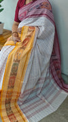 Cotton checked handloom saree with Pochampally borders