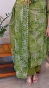Pear green net kota kurti set - KN05