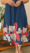 Aegean blue floral printed top