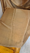 Cream and golden satin party wear saree